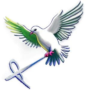 Dove And Cross PNG 05042024