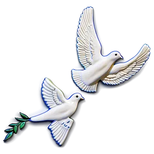 Dove And Olive Branch Memorial Png 06252024 PNG image