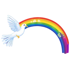 Dove And Rainbow Clipart PNG 72