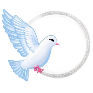 Dove Clipart For Confirmation PNG 06262024