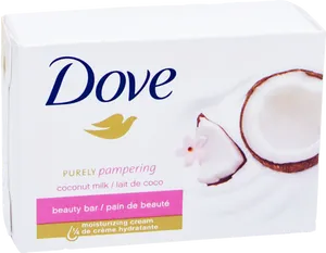 Dove Coconut Milk Beauty Bar Soap Packaging PNG image