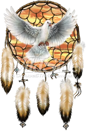 Dove Dreamcatcher Artwork PNG