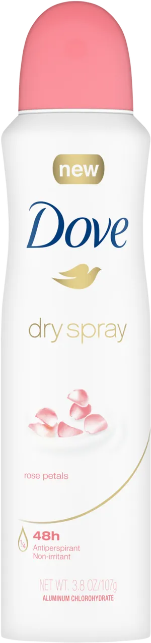Dove Dry Spray Rose Petals Antiperspirant PNG