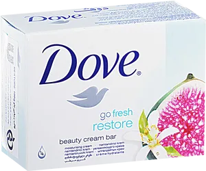 Dove Go Fresh Restore Beauty Cream Bar Soap Packaging PNG image