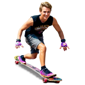 Downhill Longboard Png 06272024 PNG image