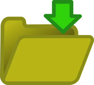 Download Folder Icon Green Arrow PNG image