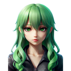 Download Green Haired Anime Character Png 94 PNG image
