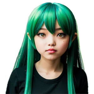 Download Green Haired Anime Png Art 67 PNG image
