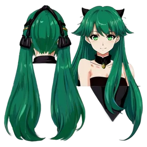 Download Green Haired Anime Png Art Org88 PNG image