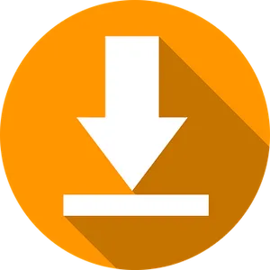 Download Icon Orange Background PNG image