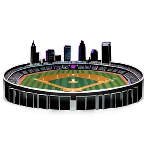 Downtown Baseball Stadium Skyline Png 06292024 PNG image