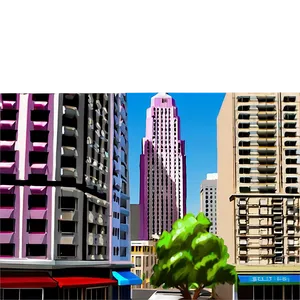 Downtown Landscape Artwork Png Ten90 PNG image