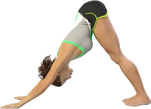 Downward Dog Yoga Pose Fitness Stretch PNG