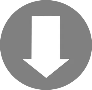 Downward White Arrow Icon PNG image