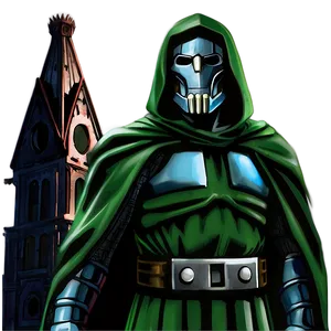 Dr Doom In The Shadows Png 06252024 PNG image