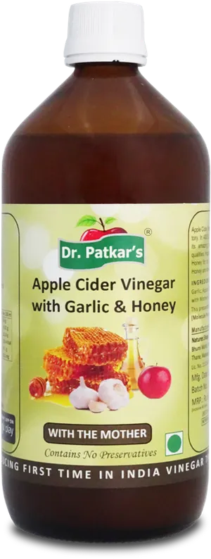 Dr Patkars Apple Cider Vinegarwith Garlic Honey PNG image