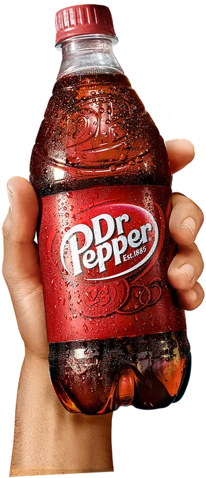 Dr Pepper Bottlein Hand PNG image