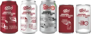 Dr Pepper Variety Cans PNG image