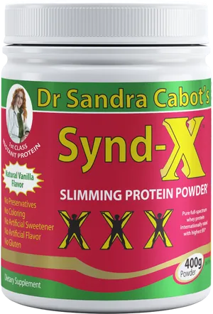 Dr Sandra Cabot Synd X Protein Powder PNG image
