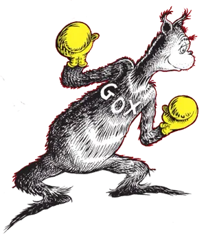 Dr Seuss Character Holding Green Eggs