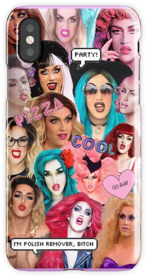 Drag Queen Collagei Phone Case PNG image