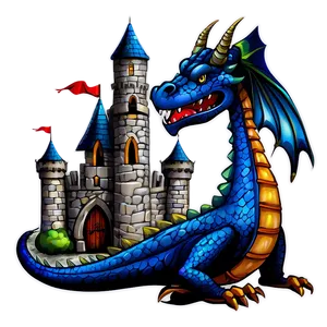 Dragon And Castle Clipart PNG Fyt