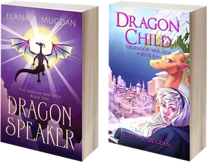 Dragon Speakerand Dragon Child Book Covers PNG image