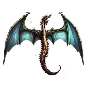 Dragon Wings Illustration Png 06122024 PNG image