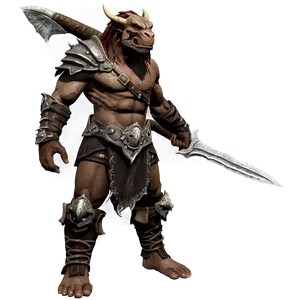 Dragonborn Barbarian Png 06262024 PNG image