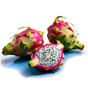 Dragonfruit On Blue Background Png 6 PNG image