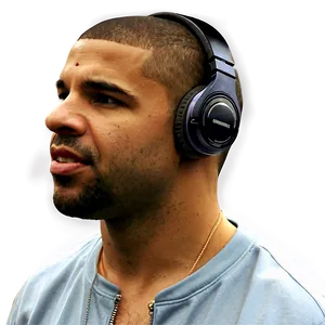 Drake With Headphones Png 05212024 PNG image