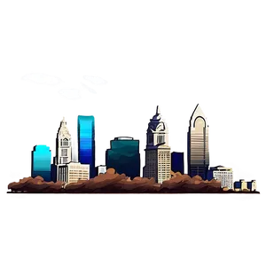 Dramatic Clouds Over Philadelphia Skyline PNG Lyq PNG