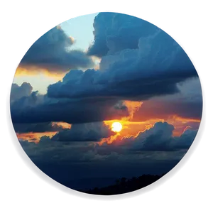 Dramatic Cloudy Sunset Png 06252024 PNG image