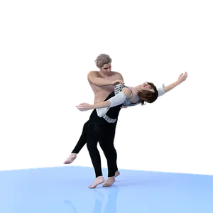 Dramatic Dance Pose Couple PNG image