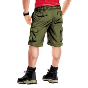 Drawstring Cargo Shorts PNG Efo36