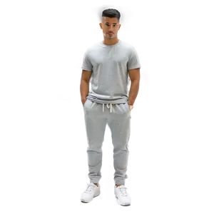 Drawstring Grey Sweatpants Png 25 PNG image