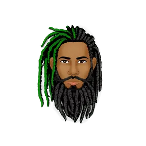 Dreads And Beard Combo Png 05242024 PNG image