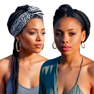 Dreads And Headwrap Styles Png Ptc73 PNG image