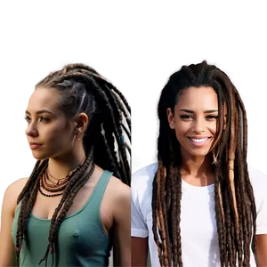 Dreads Hairstyle Evolution Png 9 PNG image