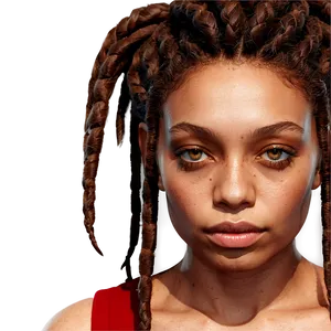 Dreads Hairstyle Makeover PNG 9