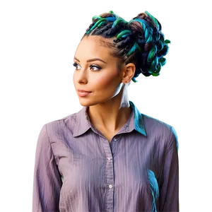 Dreads Updo Tutorial PNG 05242024