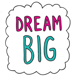 Dream Big Inspirational Quote PNG image