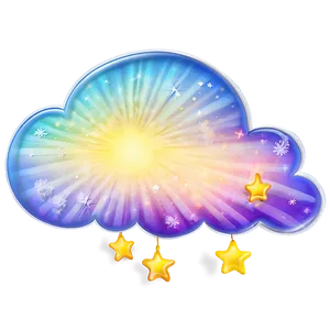 Dream Cloud With Sunbeams PNG Ifc