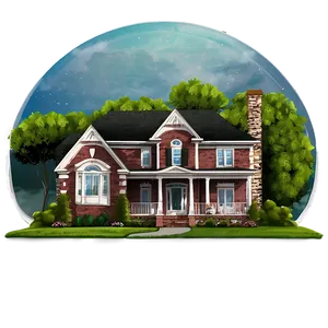 Dream Home Illustration PNG Wby56