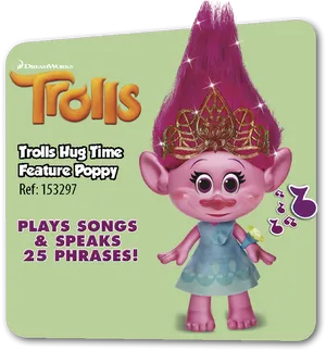 Dream Works Trolls Hug Time Feature Poppy Toy