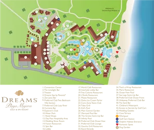 Dreams Playa Mujeres Resort Map PNG