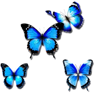 Dreamy Blue Butterflies PNG 06132024