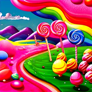 Dreamy Candy Land Landscape PNG 06202024 PNG