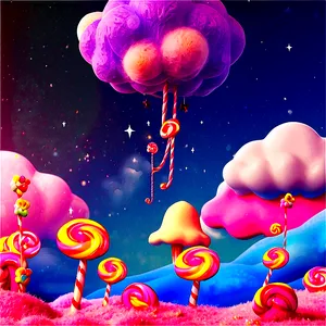 Dreamy Candyland Skies PNG Mjy PNG