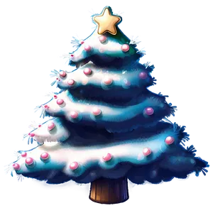 Dreamy Christmas Tree Decoration PNG 27